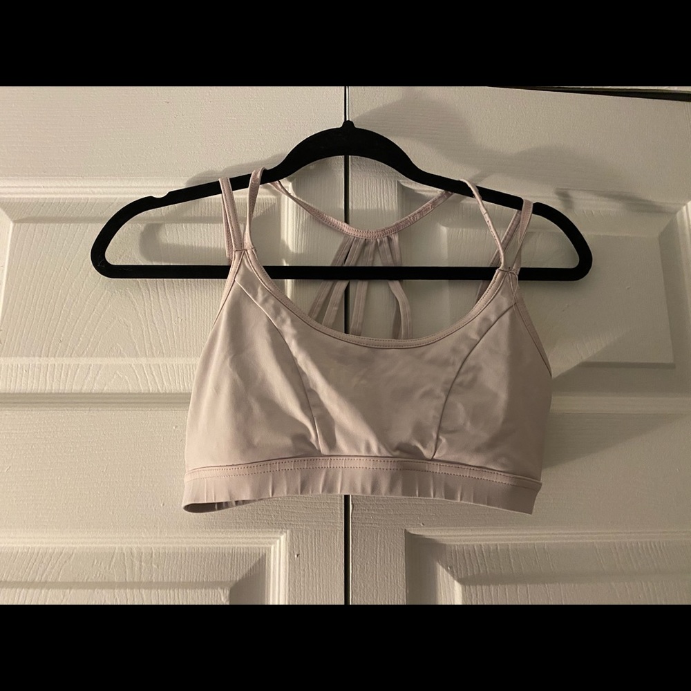 Light pink sports bra